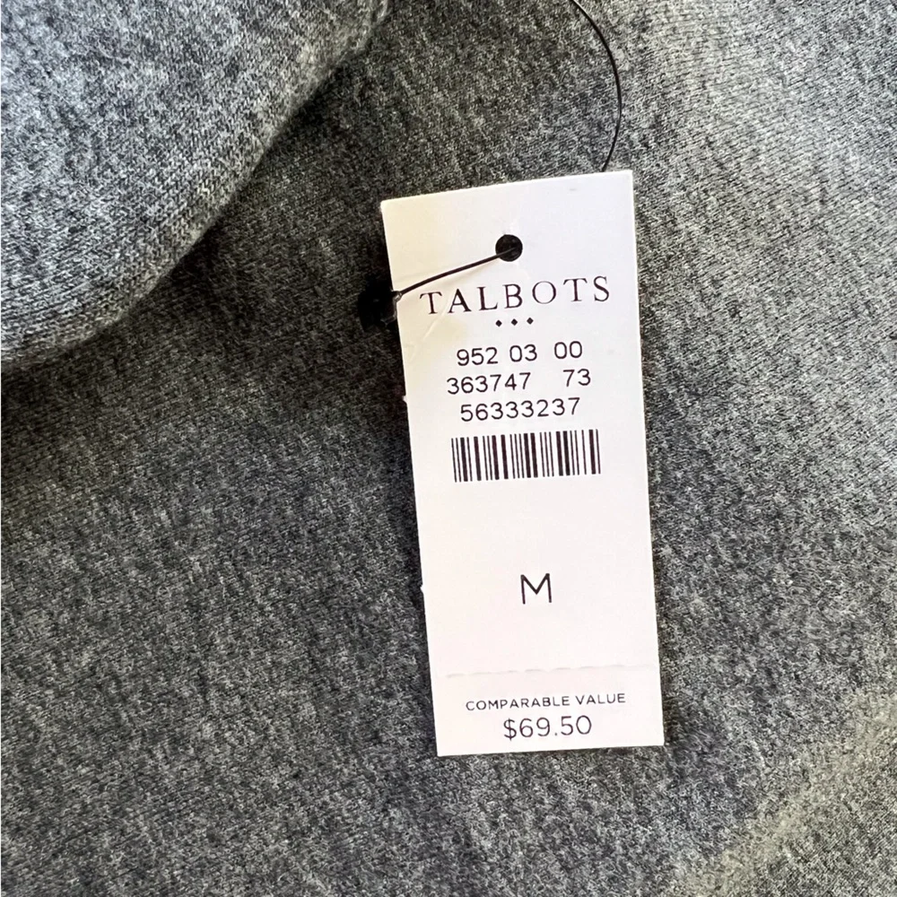 TALBOTS Cotton Deep Dove Grey Heather Leggings - Picture 5 of 5